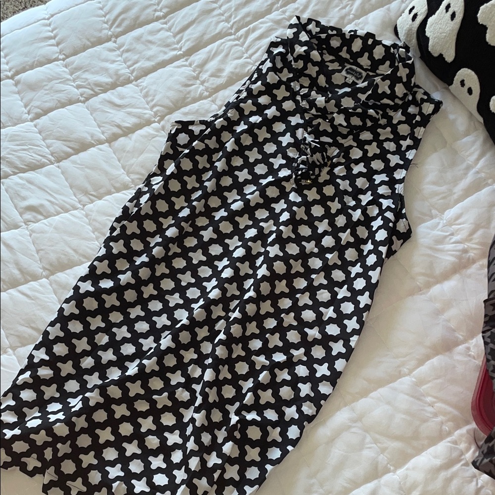 Mudpie Black and White Sleeveless Dress